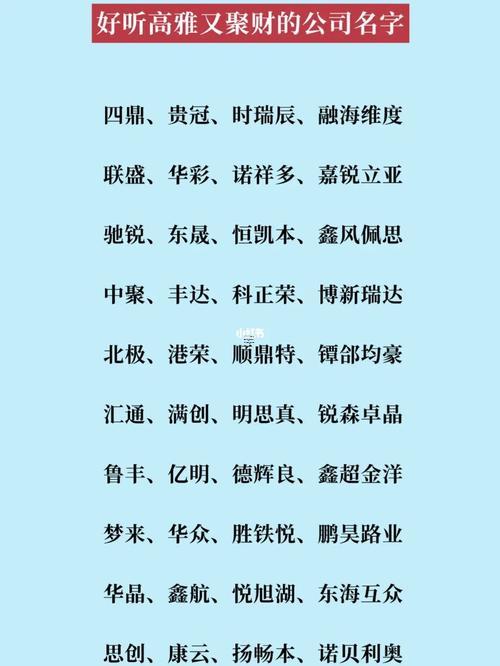 好聽又聚財?shù)馁Q(mào)易公司名字