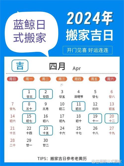 2026年農歷4月搬家吉日查詢