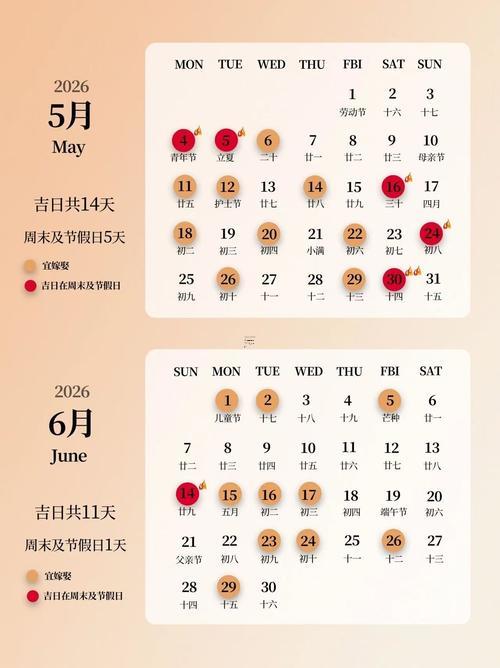 2026年6月進宅黃道吉日