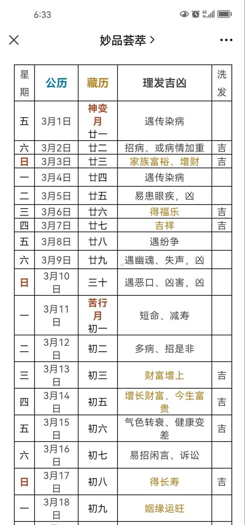 2026年6月份理發(fā)吉日有什么